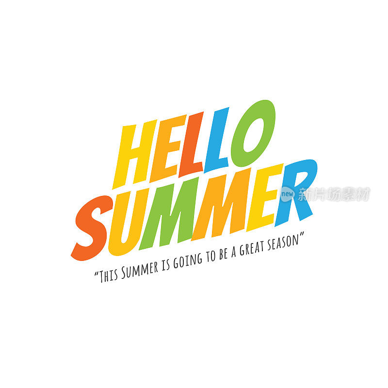 Lettering composition of Summer Vacation stock illustration